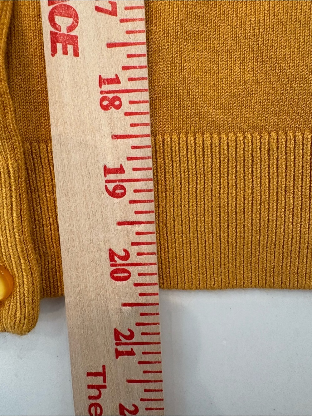 Cable & Gauge Golden Mustard Button-Front Cardigan/ size XL- - Picture 7 of 8
